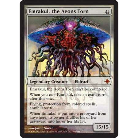 - Emrakul, the Aeons Torn (4/248) - Prerelease & Release Promos - Foil, A single individual card from the Magic: the Gathering (MTG) trading and collectible card.., By Magic: the