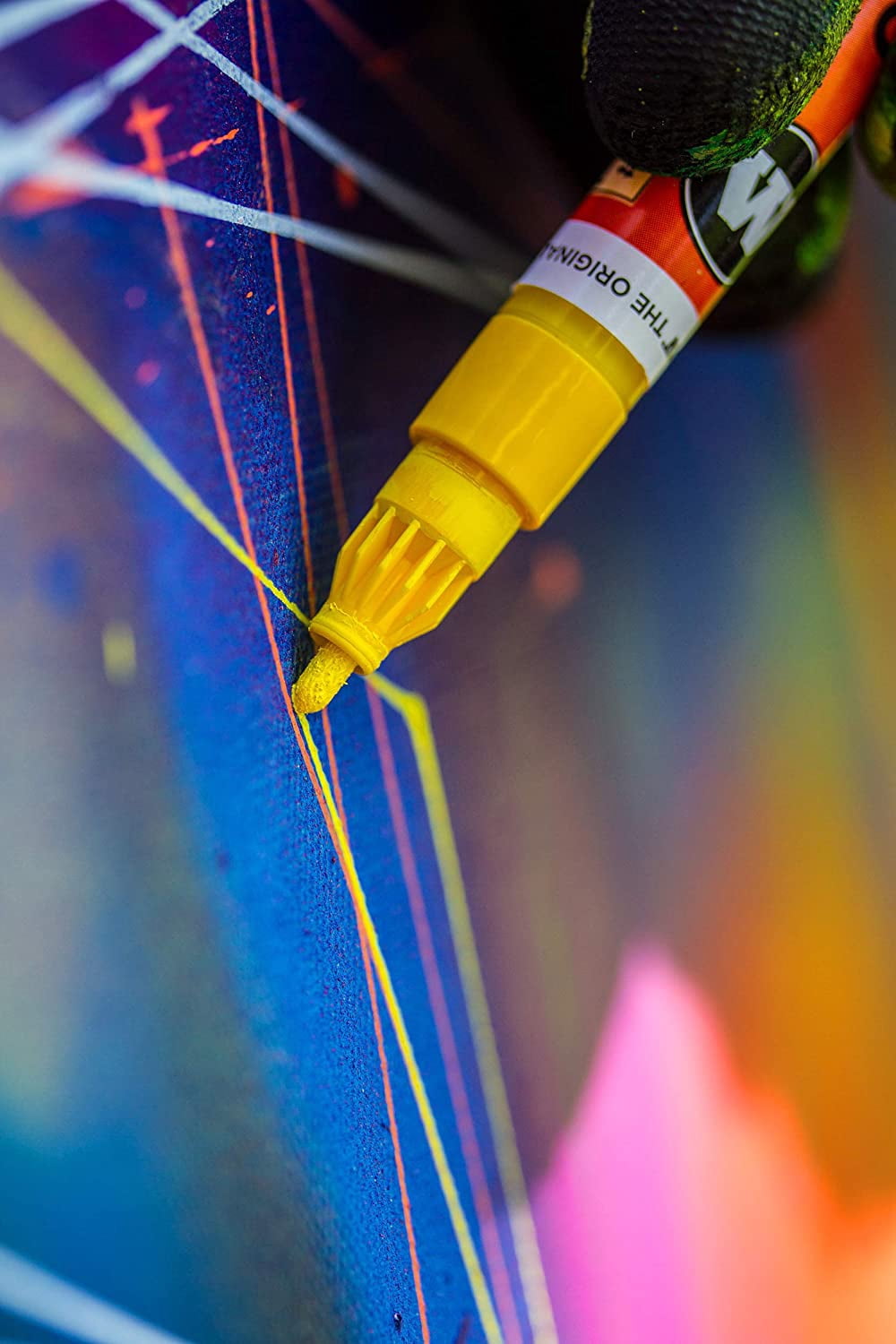 Molotow One4All Acrylic Paint Marker Refill, 180ml Bottle, Neon Orange Fluorescent (692.218)