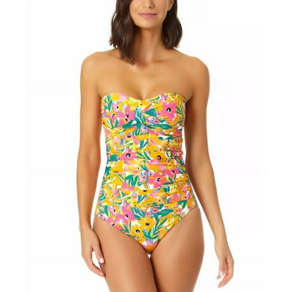 Anne Cole - Twist Front Shirred One Piece Swimsuit Multi / 16