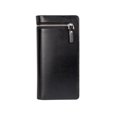 thumbnail image 1 of Men Long Wallet Simple Style Men Luxury Long Wallet Credit Card Holder Solid Color Purse Leather Handbag Phone Keys Multi-card Bag Large Capacity Black, 1 of 9