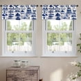 thumbnail image 2 of LALILO Kitchen Curtain Valance Nautical Sea Anchor Boat Life Rod Pocket Window Curtain 52"x 18" Set of 2, 2 of 5