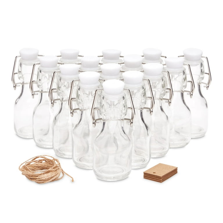 Glass Milk Bottles with Reusable Glass Bottles for Glassware and Drinkware  Parties, Weddings, BBQ, Picnics