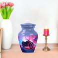thumbnail image 7 of JAGASY Bike Small Urn for Ashes for Women, Blue Mini Urns for Human Ashes Keepsake, Forest Trees Decorative Urns for Mom & Dad, Pink Funeral Urn for Cremation for Parents, (3 Inch), 7 of 7
