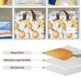 thumbnail image 4 of Yayeee Foldable Storage Basket for Shelves with Handles Set of 2 Waterproof Cloth Bins, White Watercolor Oranges, 4 of 7