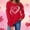 A274 Red, variant on Sweatshirt for Women Graphic Heart Print Crewneck Long Sleeve Loose Fit Casual Pullover Tops Fashion Festive Heart Pattern Clothes for Daily Wear