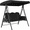 black, variant on MISSMILE 3 Seat Patio Swing Canopy Replacement 75"X47",Waterproof Uv Resistant Outdoor Swing Top Cover with Easy Install for Porch Backyard Garden(Navy-Thin-A01)