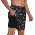 thumbnail image 2 of Cauagu Golf Bags And Balls Print Mens Swim Trunks Quick Dry Board Shorts Swim Shorts with Compression Liner Bathing Suits-X-Large, 2 of 6