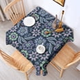 thumbnail image 2 of Pioneer Flower Floral Print Pattern Square Tablecloth,Waterproof Square Table Cover,Wipeable Spillproof Washable Table Cover for Home Kitchen Party Decor 42"X42"(107x107cm), 2 of 6