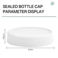 thumbnail image 2 of EIMELI 10 Pcs Couvercles de Bocaux Mason en Plastique Couvercles de Bocaux Mason s'Adaptent à une Ouverture Régulière 70mm Réutilisables Étanches Couvercles de Remplacement Blancs, 2 of 7