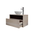 thumbnail image 2 of Gabinete para Baño Flotante con Ovalín y Llave Mezcladora,Diseño Minimalista con Detalle con Lambrín, Mueble Suspendido Moderno., 2 of 5