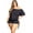 Black, variant on Mapale 5736X Plus Size Loose Fit Romper With Drawstring