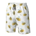 thumbnail image 5 of Kdxio Bee Pattern Mens Casual Shorts - Drawstring Summer Beach Sports Shorts for Men, 5 of 9