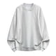 thumbnail image 2 of Blusas y camisas de manga larga con cuello redondo para hombre, estilo casual, de color liso, con cordón ajustable, sudaderas con capucha de manga larga, blusa de poliéster para hombre, 2 of 9