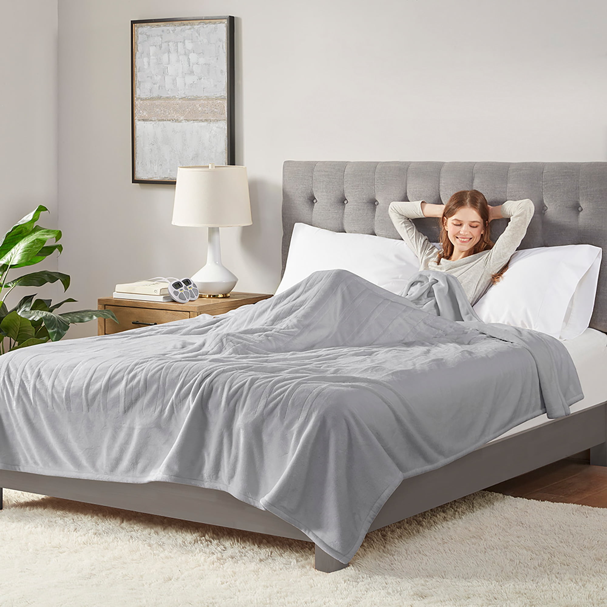 Serta Polyester and Cotton Microlight Heated Blanket ST54-0126