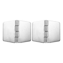 Uxcell 2 Pack Heavy Duty Weldable Hinges, 2.5" x 2.91" x 0.08" Weld on Butt Hinge 304 Stainless Steel Folding Metal Gate Hinges for Trailer Doors, Silver
