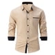 thumbnail image 1 of Blusa y camisa de manga larga con cuello vuelto para hombre, blusa informal de moda con cuello vuelto, camisa transpirable de manga larga, blusa para hombre, 1 of 8