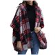thumbnail image 2 of Puntoco Abrigo sin botones de estilo escocés suelto con capucha para mujer Chaqueta con capucha de manga larga Liquidación Puntoco Puntoco-7257, 2 of 9