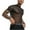 Black, variant on Men's Fashion Sexy Mesh Perspective Shirts See Through Transparent Shirt Muscle Workout Short Sleeve Undershirts