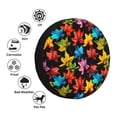 thumbnail image 4 of Sikiie Rainbow Colorful Maple Leaves PVC Leather Spare Tire Wheel Cover Spare Tire Cover, for Car Truck SUV Camper Trailer Universal Fit(14-17in)-14 inch, 4 of 6