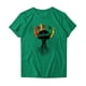 thumbnail image 4 of Tops de Manga Corta para las Mujeres de Ajuste Suelto, Día de la Independencia Negro Impreso, Cuello Redondo Suelto Superior, 4 of 4
