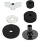 thumbnail image 5 of Kit de fieltro para platillos, juego de tambor de 18 piezas Kit de platillos antideslizantes Embragu e metal Funda de platillo(negro) High Hat Embrague Spptty no, 5 of 7