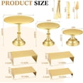 thumbnail image 2 of 11 Pcs Gold Cake Stand Set with Cupcake Risers and Serving Tools for Dessert Table, 2 of 6