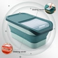 thumbnail image 3 of TNOBHG Rice Box Foldable Transparent Rice Storage Box with Sliding Lid Measuring Cup Capacity Dry Food Container for Cereal Beads Powder Rice Storage, 3 of 8