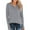 Womens Tops Shirts Gray, variant on Sinpiling Business Casual Tops for Women Long Sleeve Button Round Neck T Shirts Ladies Basic Solid Loose Comfort Pullover Work Tees Tshirts
