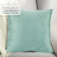 thumbnail image 2 of Nestl Velvet Throw Pillow Covers Solid Rectangle Soft Decorative Pillow Cover for Sofa, 12" x 20", Mint, Pack of 4, 2 of 8