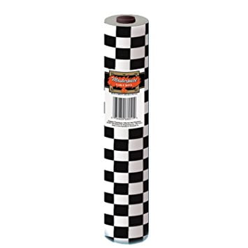 Black And White Checkered Plastic Roll Table Cover Party Decoration Black And White Checkered Plastic Roll Table Cover Party Decoration