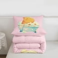 thumbnail image 5 of Erosebridal Rodent Animal Capybara Twin Comforter Sets,Cartoon Cute Animal Bedding Set For Girls Kids ,Reversible Pink 2 Pieces, 5 of 7