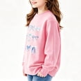 thumbnail image 4 of Gamivast Graphic Crewneck Sweatshirt for Girls Soft Long Sleeve Pullover with Assorted Bow Print Relaxed Fit Casual School Lounge Streetwear Daily Wear Top for Fall and Winter Pink 7-8Years, 4 of 6