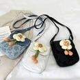 thumbnail image 3 of Bolso bandolera flores-negro, 3 of 5