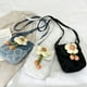 thumbnail image 3 of Bolso bandolera para mujer, bolso tipo cartera para mujer para teléfono móvil, bolso de hombro lateral con bolsillo para el cuello, 12 x 16 cm, 3 of 5