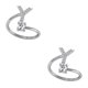 thumbnail image 2 of sweethay Anillo abierto con letras mayúsculas, anillos ajustables chapados en diamantes de imitación para interiores y exteriores, compras de oficina, Y 2piezas sweethay CBP132396, 2 of 5