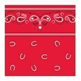 thumbnail image 2 of Western Red Bandana Banquet Plastic Tablecloth 54" X 106" Tableware Decoration, 2 of 6