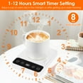 thumbnail image 5 of Moclever Desktop Mug Warmer Electric Cup Warmer Auto Shut off Timer Setting 6 Temperature Levels for Office Home, Black, 5 of 15