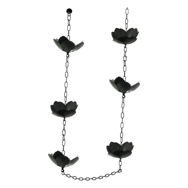 Cadena de Lluvia, Cadena de Receptores de de Metal, Cadena de Lluvia de Loto Negro, Canaletas Afuera, Borde de Cunas en El Desplazador