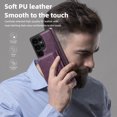 thumbnail image 5 of Allytechgroup Compatible with Magsafe 2 in 1 Detachable Samsung Galaxy S22 Ultra Wallet Case, PU Leather RFID Blocking Flip Kickstand with Card Holder for Samsung Galaxy S22 Ultra, Purple, 5 of 9