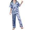 thumbnail image 1 of Niñas Ropa Color Sólido Manga Corta Traje de Hogar 60% Algodón 40% Lino, Invierno Bebé Niños Ropa Conjunto para Niño Pequeño, 1 of 8