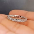 thumbnail image 2 of K-KED 925 Sterling Silver Crystal Ring Womens Wedding Engagement Rings Size 6-10-8, 2 of 6