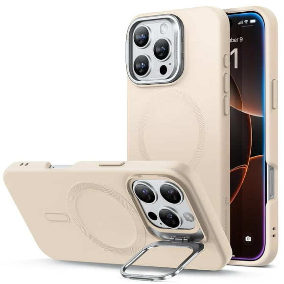 Funda ESR para iPhone 16 Pro de silicona con soporte MagSafe Tan