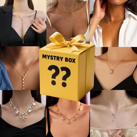 Mystery Necklace Blind Box 8 Styles Random Colors Fashion Jewelry Gift