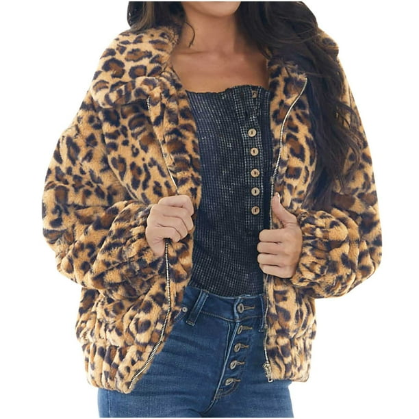 Walmart clearance leopard coat