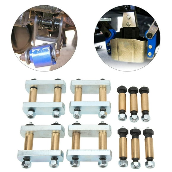 Heavy Duty Shackle Kit, Tandem Axle Bronze Bushings High Strength 3 1/8in Wearproof RV Trailer Suspensions Leaf Spring Shackle Kit for Equaflex