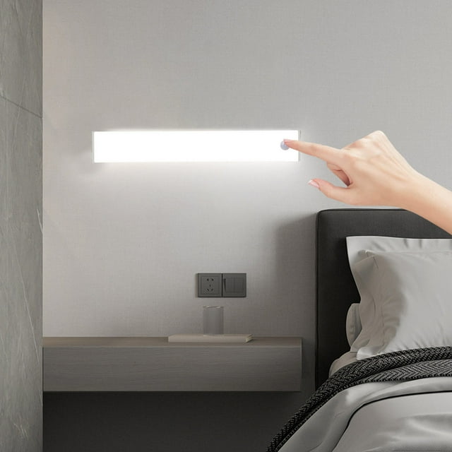 Luz LED para armario con sensor de movimiento | Luz inalámbrica recargable por USB | Montaje adhesivo y magnético para cocina y armario | 3 tamaños (10 cm, 20 cm, 30 cm)