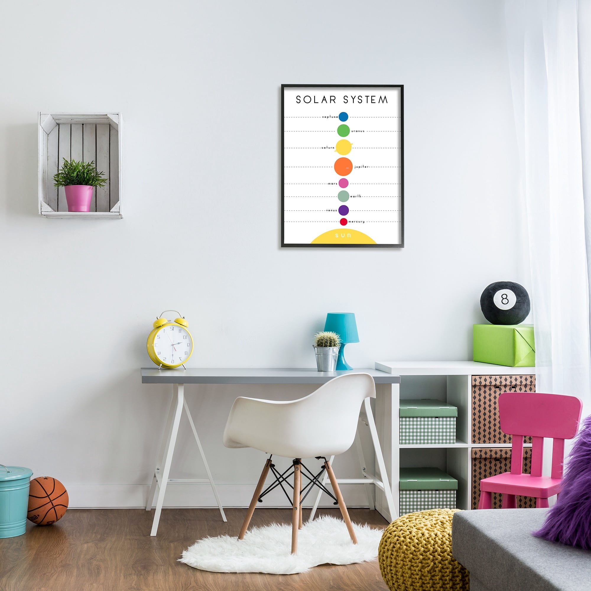 Stupell Indtries Solar System Circular Planet Shape Minimal Modern Graph,24 x 30,Design by Anna Quach