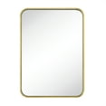 thumbnail image 6 of 20x28'' Gold Mirrors for Bathroom, Gold Bathroom Vanity Mirror, Rounded Rectangle Mirror, Stainless Steel Anti-Rust Tube Metal Frame Wall Mounted Mirror, Vertically/Horizontal Hanging, 6 of 11
