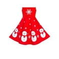 thumbnail image 5 of Girls Dress Red Snowman Snowflake Christmas Party New Year Sleeveless 7 Years, 5 of 6