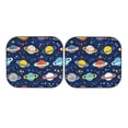 thumbnail image 7 of Bingfone Planets and Stars Windshield Sun Shade 2-Piece Foldable Car Front Window Sunshade for Most Sedans SUV Truck-Small, 7 of 7